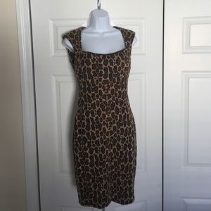 Caché leopard-print dress M