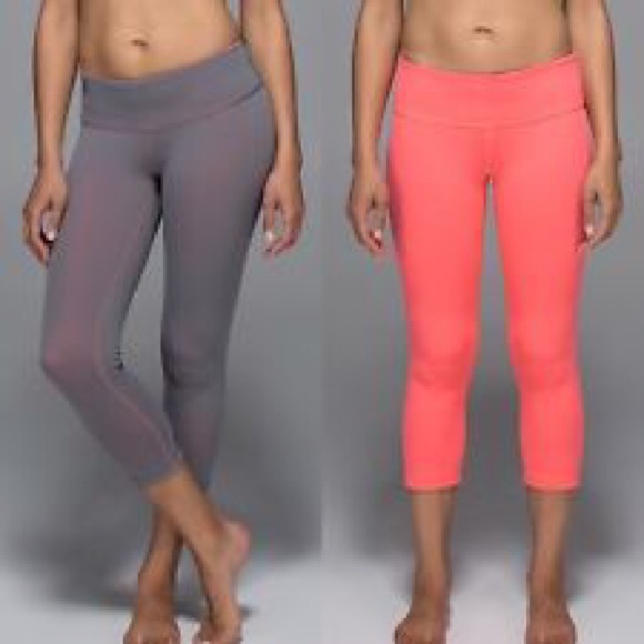 NWT Lululemon reversible slate/grapefruit pants