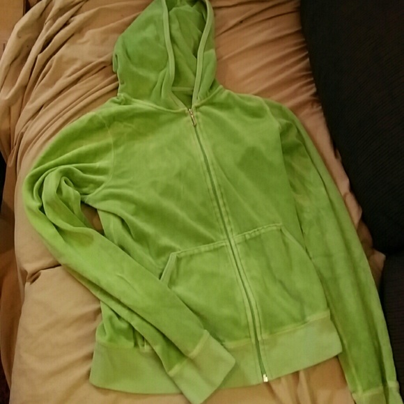 Juicy couture lime green sweatshirt jacket