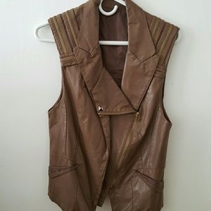 Faux Leather Vest
