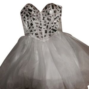 White Jeweled Cocktail Dress
