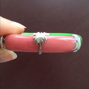 Lilly Pulitzer Pink and Lime Green Silver Bracelet