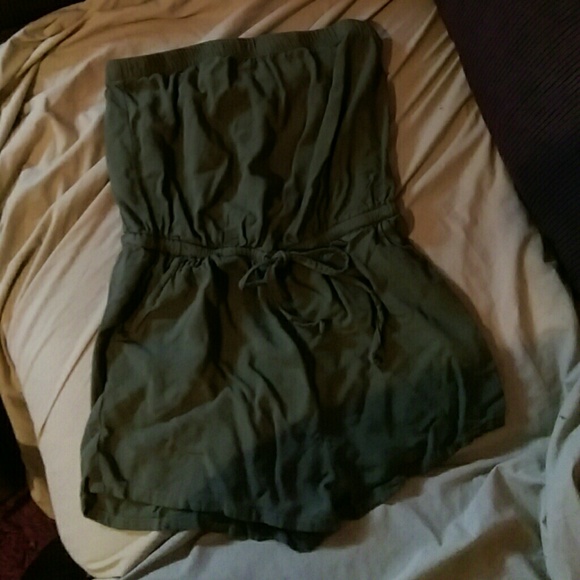 Olive green forever 21 romper