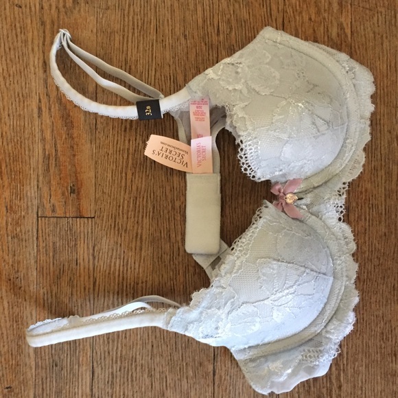 Shimmering silver bra