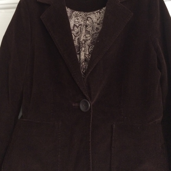 Chocolate brown corduroy blazer - Picture 3 of 3