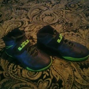 Purple and green Lebrons