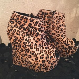 Ashish Topshop Leopard Wedges