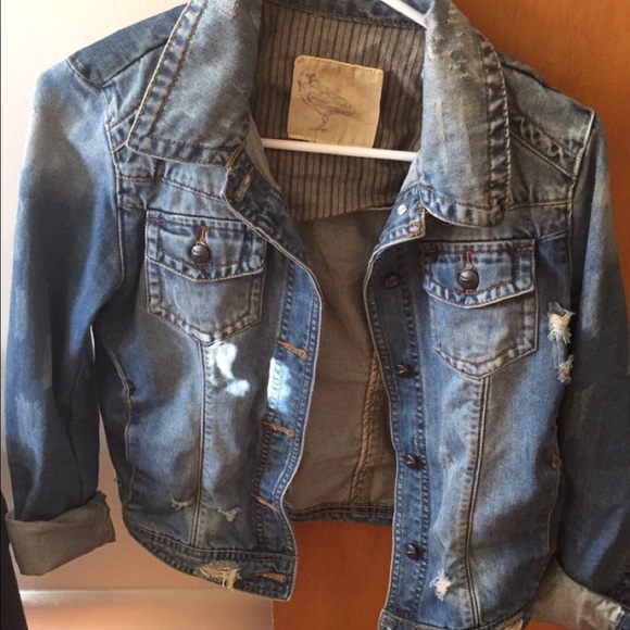 Buckle American flag jean jacket.