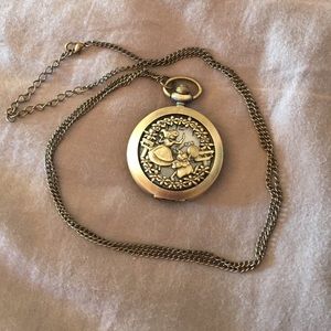 Alice In Wonderland Watch/Clock Necklace