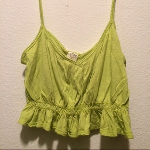 LA Hearts neon crop top