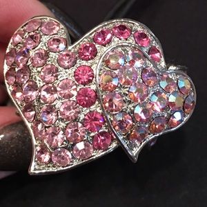 Crystal/metal ponytail holder