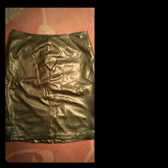 Faux leather skirt