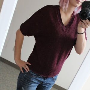 Maroon v-neck Sweater