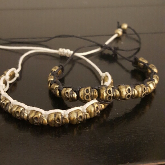 Set of Skull Cord Bracelets