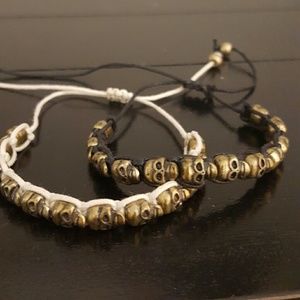 Set of Skull Cord Bracelets