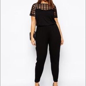 Black Mesh Jumpsuit