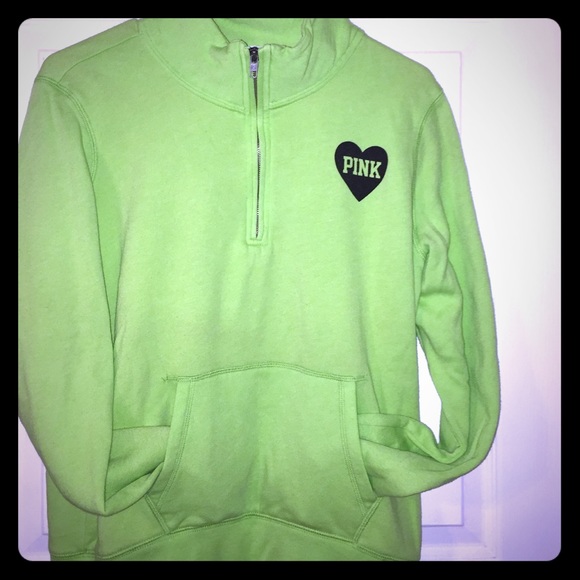 Green Victoria Secret Small Quarter Zip - Picture 1 of 2