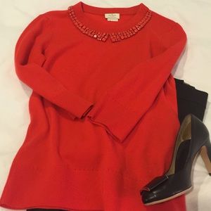 Kate Spade Sweater with beaded collar