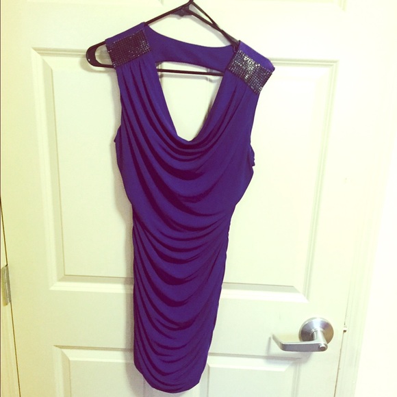 BCX Form Fitting Indigo Dress