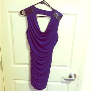BCX Form Fitting Indigo Dress
