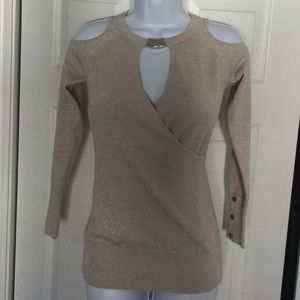 Caché cold-shoulder sweater S
