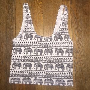 Tribal print crop top