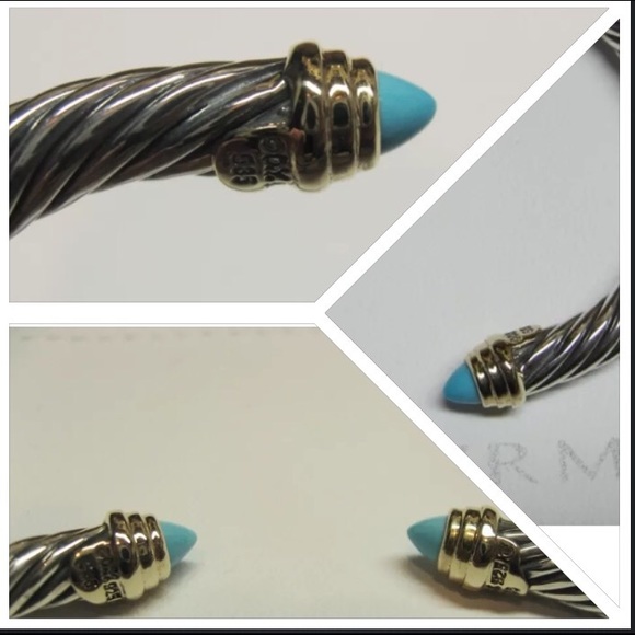 Authentic David Yurman 5mm Turquoise Cuff Bracelet