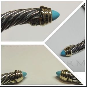 Authentic David Yurman 5mm Turquoise Cuff Bracelet