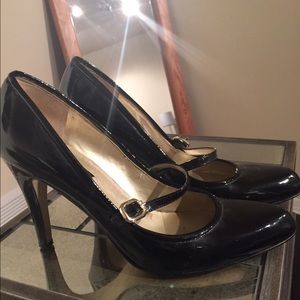 Nine West black patent leather Mary Janes