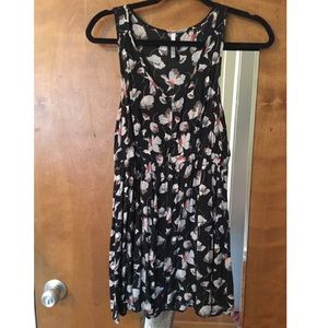 RVCA floral dress with front zipper