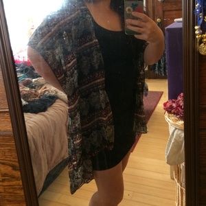 Tribal chiffon kimono