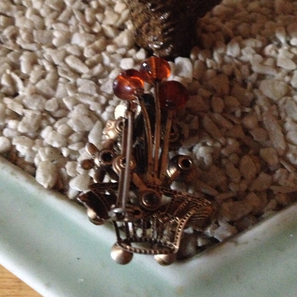 Victorian multi beads brooch