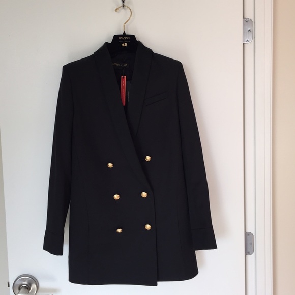 Balmain x H&M Double Breasted Wool Blazer Size 2