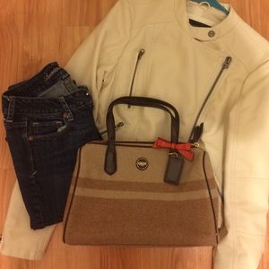 Coach wool striped purse