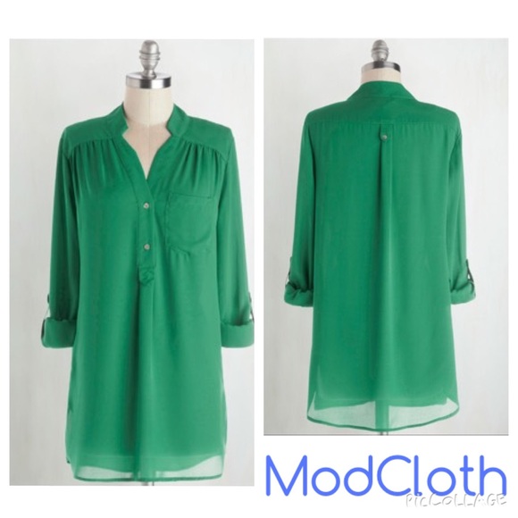 Vibrant green tunic from ModCloth