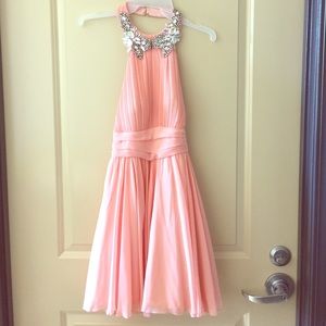 Peach prom dress