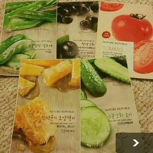 10 Korean face sheet masks
