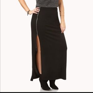 Forever 21+....Long black skirt with zipper