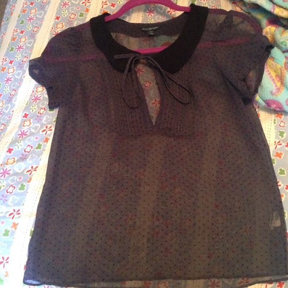 Polka dotted shear shirt