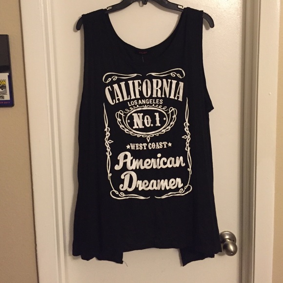 Krush Tops - Black, open back tank top