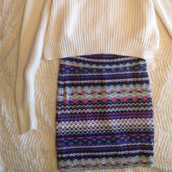 Tribal print pencil skirt