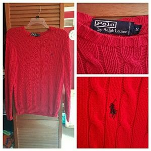 Long Sleeve Med. Polo by Ralph Lauren Knit Sweater