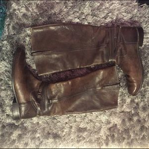 Frye Shirley Riding Plate- Charcoal sz 8.5