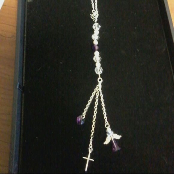 Swarvoski crystal and sterling silver car charm