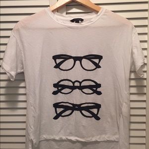 Banana Republic XS glasses tee shirt
