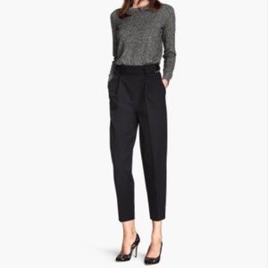 H&M premium navy wide-leg suit pants - 4
