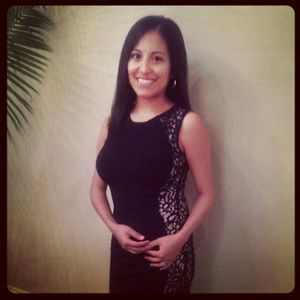 Black dress with lace detail