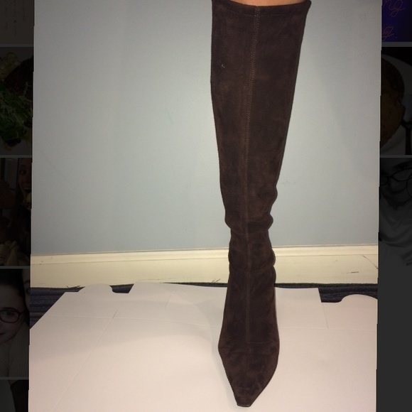 Jimmy Choo high brown suede boots