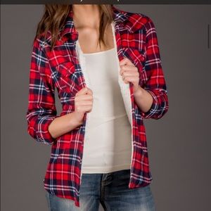 Fleece lined button down flannel