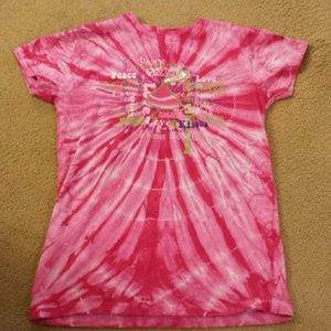 Really cute pink tie dye shirt.